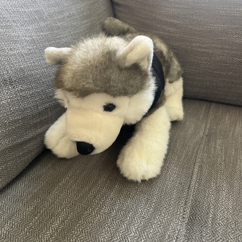 Build A Bear Workshop Siberian Husky Huskie Dog Puppy Plush Stuffed Gray White